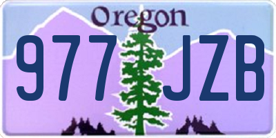 OR license plate 977JZB