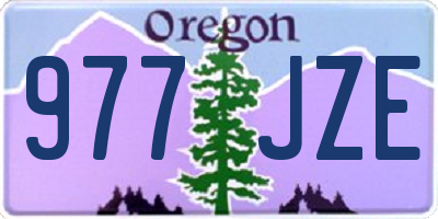 OR license plate 977JZE