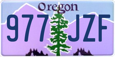 OR license plate 977JZF