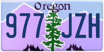 OR license plate 977JZH