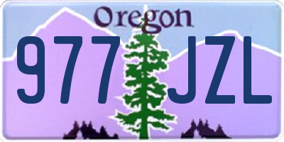 OR license plate 977JZL