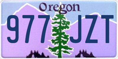 OR license plate 977JZT