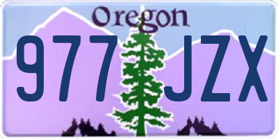 OR license plate 977JZX