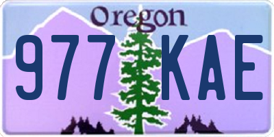 OR license plate 977KAE