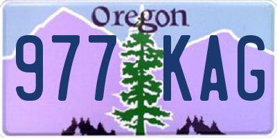 OR license plate 977KAG