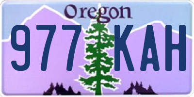 OR license plate 977KAH