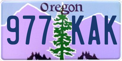 OR license plate 977KAK