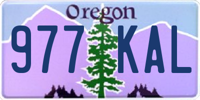 OR license plate 977KAL
