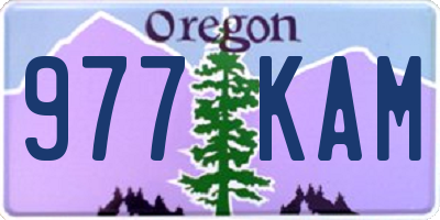OR license plate 977KAM