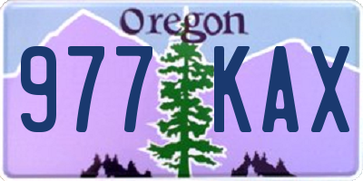 OR license plate 977KAX