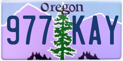OR license plate 977KAY