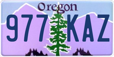 OR license plate 977KAZ