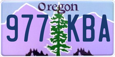 OR license plate 977KBA