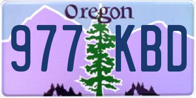 OR license plate 977KBD
