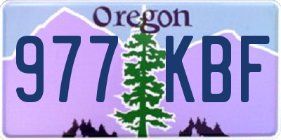 OR license plate 977KBF