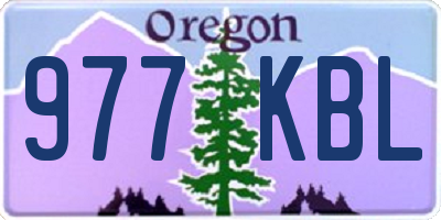 OR license plate 977KBL