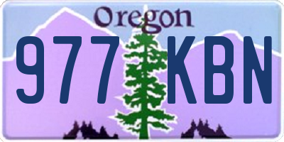 OR license plate 977KBN