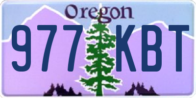 OR license plate 977KBT