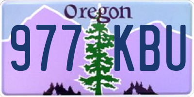 OR license plate 977KBU