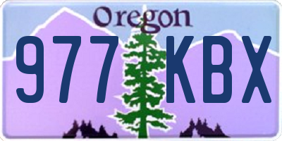 OR license plate 977KBX
