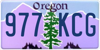 OR license plate 977KCG