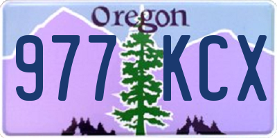 OR license plate 977KCX
