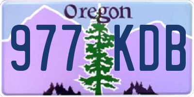 OR license plate 977KDB