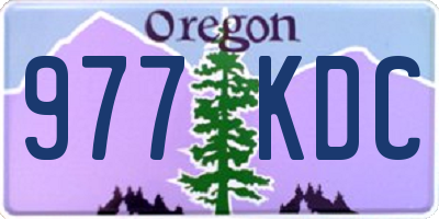 OR license plate 977KDC