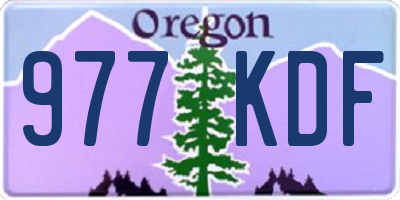 OR license plate 977KDF