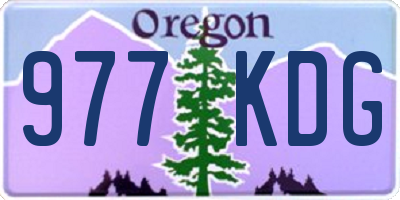 OR license plate 977KDG