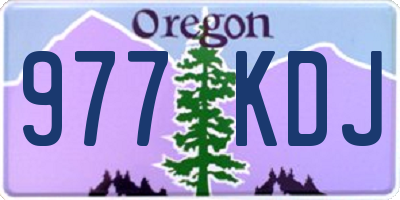 OR license plate 977KDJ