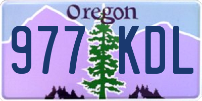 OR license plate 977KDL