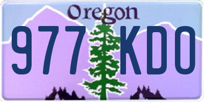 OR license plate 977KDO