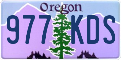 OR license plate 977KDS