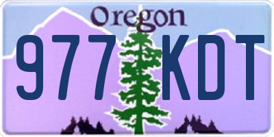 OR license plate 977KDT