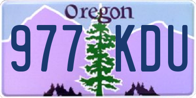 OR license plate 977KDU