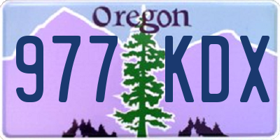 OR license plate 977KDX