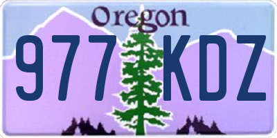 OR license plate 977KDZ