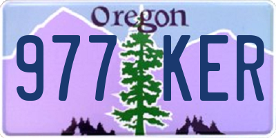 OR license plate 977KER