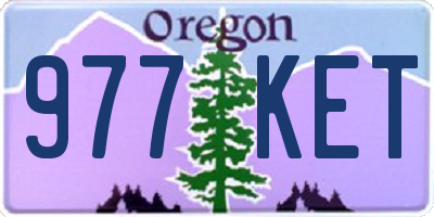 OR license plate 977KET