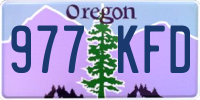 OR license plate 977KFD