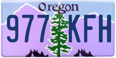OR license plate 977KFH