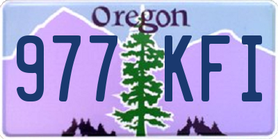 OR license plate 977KFI