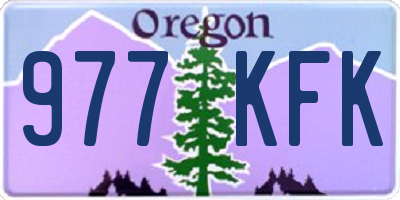 OR license plate 977KFK