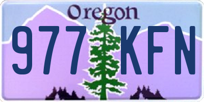 OR license plate 977KFN