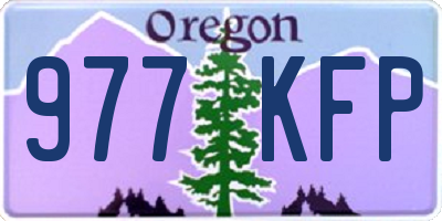 OR license plate 977KFP