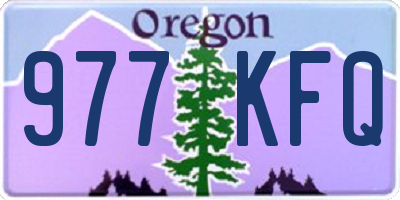 OR license plate 977KFQ