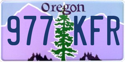 OR license plate 977KFR