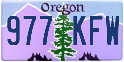 OR license plate 977KFW
