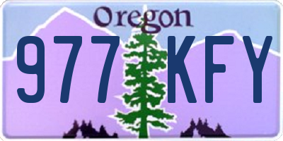 OR license plate 977KFY